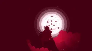 Madara Uchiha on Red Clouds live wallpaper download