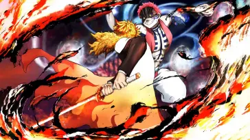 Battle Akaza vs Rengoku Surrounded by Flame live wallpaper download
