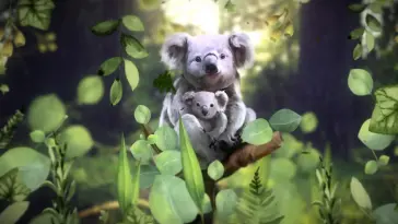 Koalas in Forest animated wallpaper download
