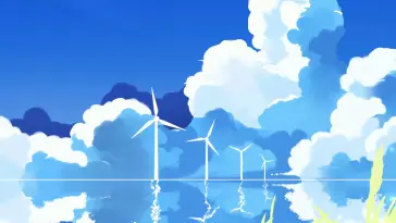Blue Sky and Windmills live wallpaper download